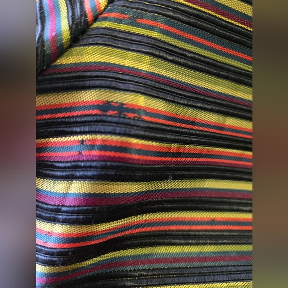 𝅺Vtg Satin Stripped Velvet Y2K Classic Tailored Rockabilly Jacket Blazer Sz 12 - Picture 11 of 11